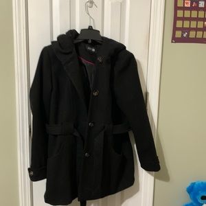 black winter coat